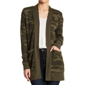 Sweet Romeo Camo Open Front Thermal Cardigan S